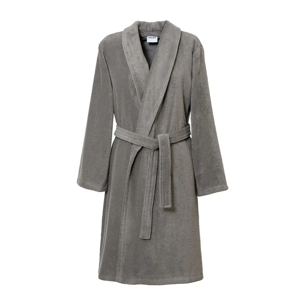 Фото Банный халат Kenzo Iconic Gris размер m цвет серый/серебристый Фото Банный халат Kenzo Iconic Gris размер m цвет серый/серебристый