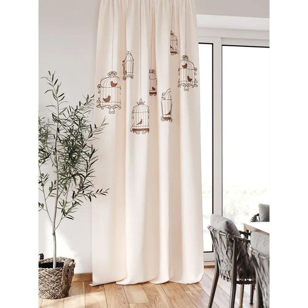 Фото Штора блэкаут на шторной ленте Comfy Way Флонтос - 92 CW594092-260, 260x150 см, цвет бежевый Фото Штора блэкаут на шторной ленте Comfy Way Флонтос - 92 CW594092-260, 260x150 см, цвет бежевый