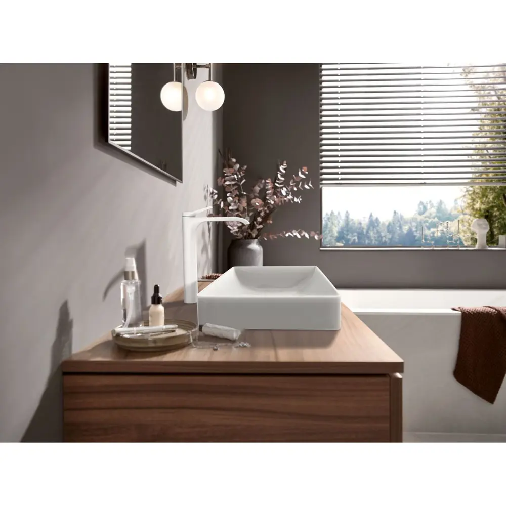 Фото 8 Смеситель для раковины Hansgrohe Vivenis 75042700 однорычажный цвет белый матовый Фото 8 Смеситель для раковины Hansgrohe Vivenis 75042700 однорычажный цвет белый матовый