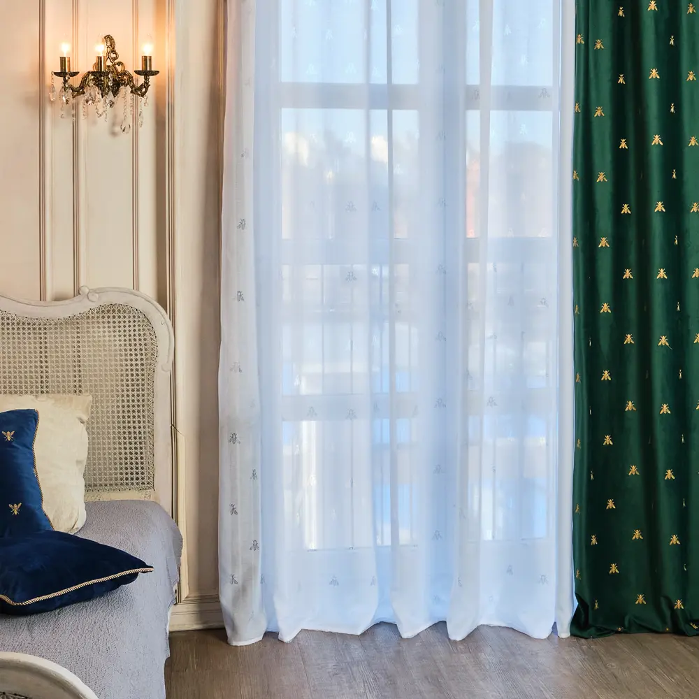 Фото 6 Тюль на шторной ленте Moroshka Zolotoy Roy 938-206-01, 270x280 см, цвет белый