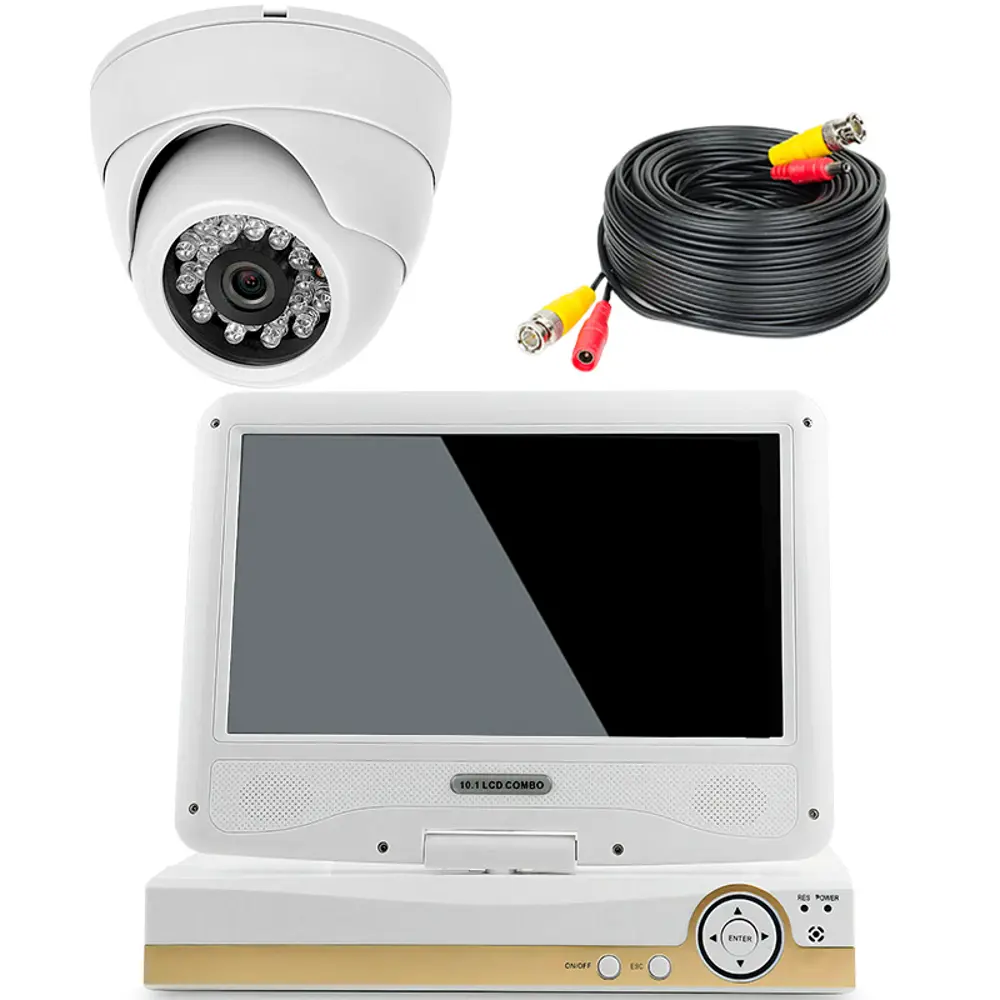 Фото Комплект для видеонаблюдения AHD PS-link 1 камера для помещения с монитором 2Мп цвет белый Фото Комплект для видеонаблюдения AHD PS-link 1 камера для помещения с монитором 2Мп цвет белый