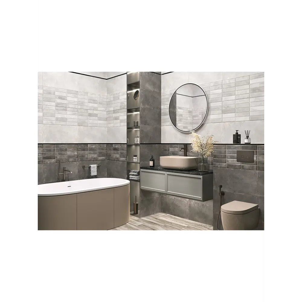 Фото Настенная плитка New trend Elbrus WT36ELR07 30x60см цвет серый Фото Настенная плитка New trend Elbrus WT36ELR07 30x60см цвет серый