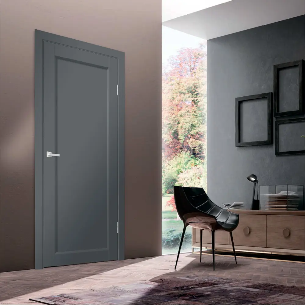 Фото 3 Комплект межкомнатной двери Velldoris Style 3 2P глухая 200x90см ПВХ цвет вулкан с коробом и наличниками Фото 3 Комплект межкомнатной двери Velldoris Style 3 2P глухая 200x90см ПВХ цвет вулкан с коробом и наличниками