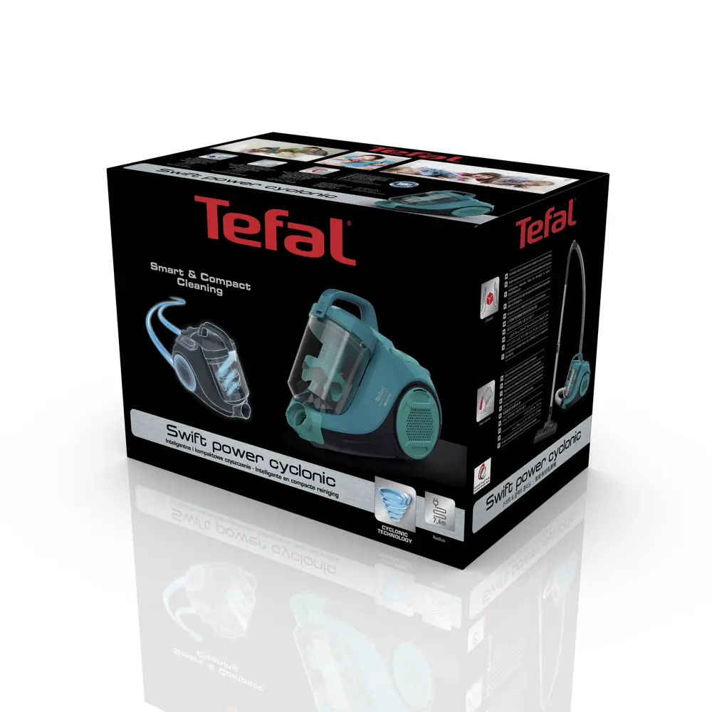 Фото 5 Пылесос Tefal TW2922EA Swift Power Cyclonic, 750 Вт Фото 5 Пылесос Tefal TW2922EA Swift Power Cyclonic, 750 Вт