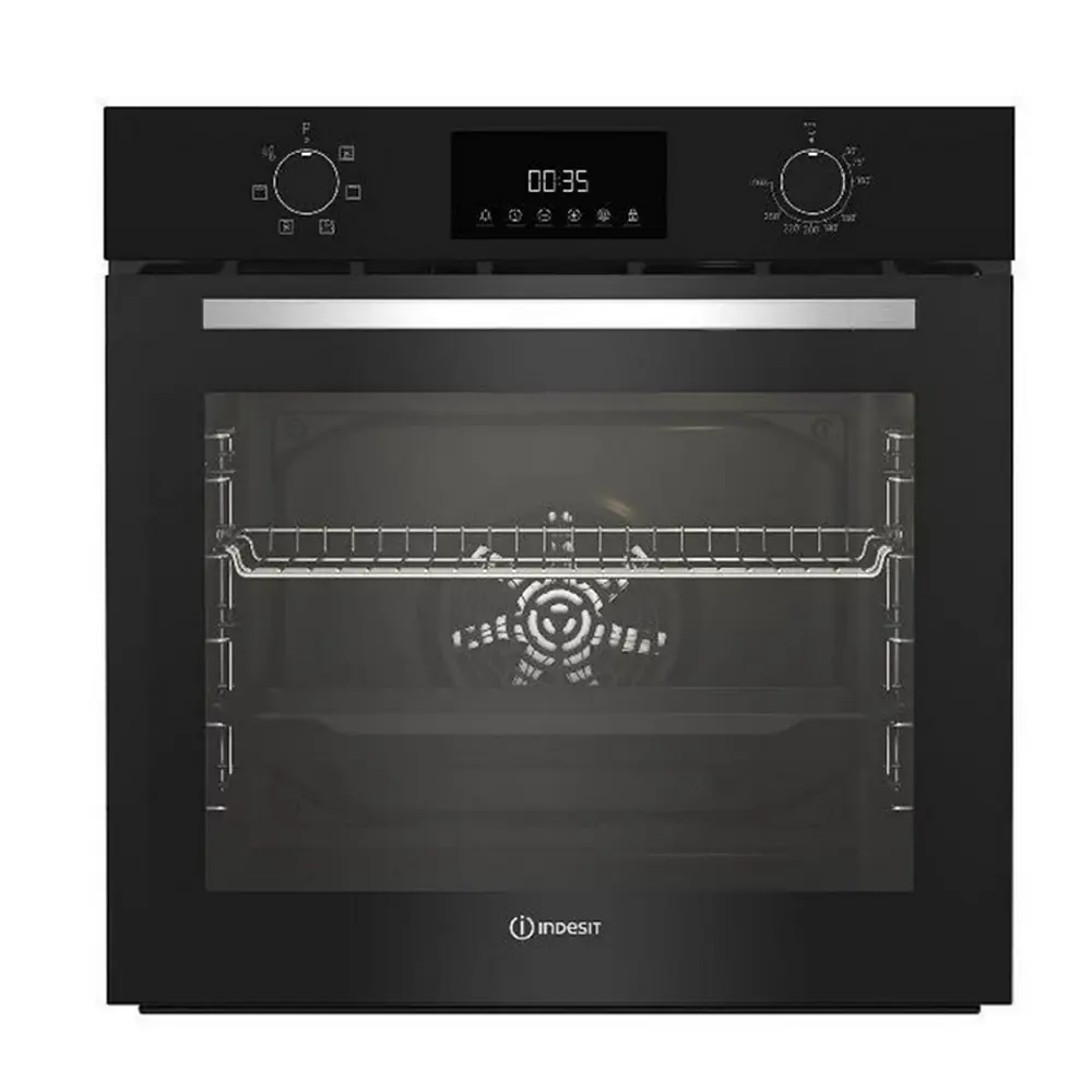Фото 2 Электрический встраиваемый духовой шкаф Indesit IFE 3644 J BL 60x60x57 см цвет черный Фото 2 Электрический встраиваемый духовой шкаф Indesit IFE 3644 J BL 60x60x57 см цвет черный