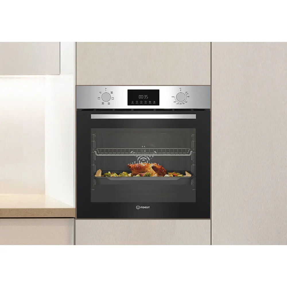 Фото 20 Электрический встраиваемый духовой шкаф Indesit IFE 3644 J BL 60x60x57 см цвет черный Фото 20 Электрический встраиваемый духовой шкаф Indesit IFE 3644 J BL 60x60x57 см цвет черный