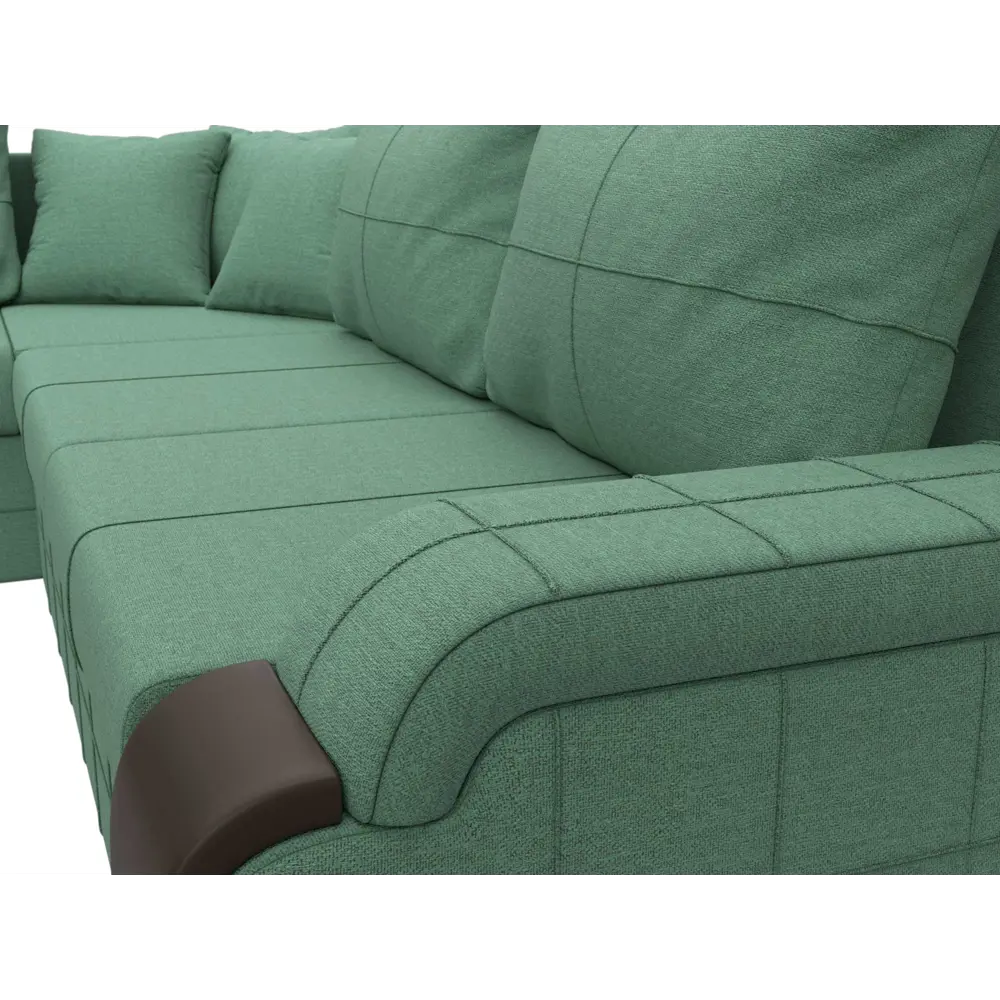 Фото 3 Диван угловой Николь левый угол Лига диванов 126002L 264x91x188 см рогожка цвет амур 11 зеленый Фото 3 Диван угловой Николь левый угол Лига диванов 126002L 264x91x188 см рогожка цвет амур 11 зеленый