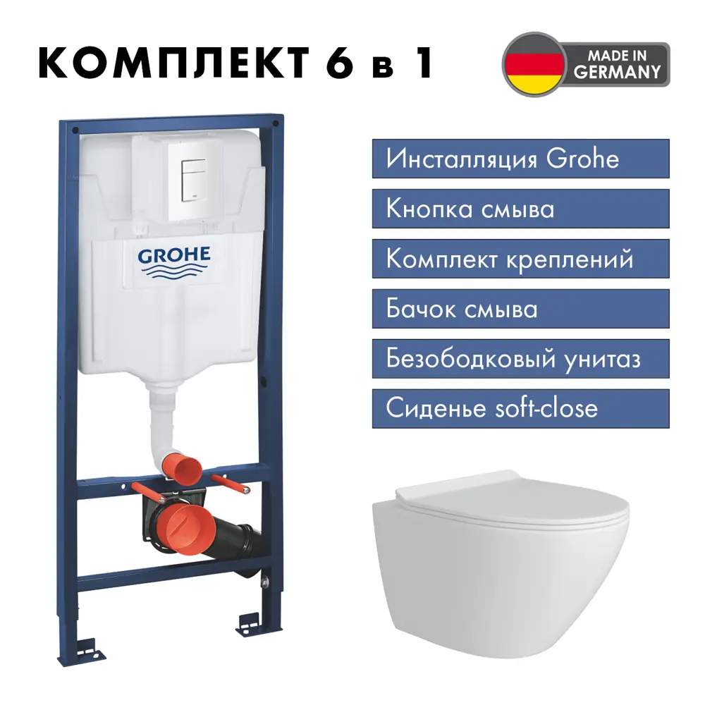 Фото Инсталляция GROHE Rapid SL 3 в 1 с клавишей смыва Skate Cosmopolitan альпин-белый (38772SH0) Alentori FLUIRE унитаз микролифт белый глянцевый Фото Инсталляция GROHE Rapid SL 3 в 1 с клавишей смыва Skate Cosmopolitan альпин-белый (38772SH0) Alentori FLUIRE унитаз микролифт белый глянцевый