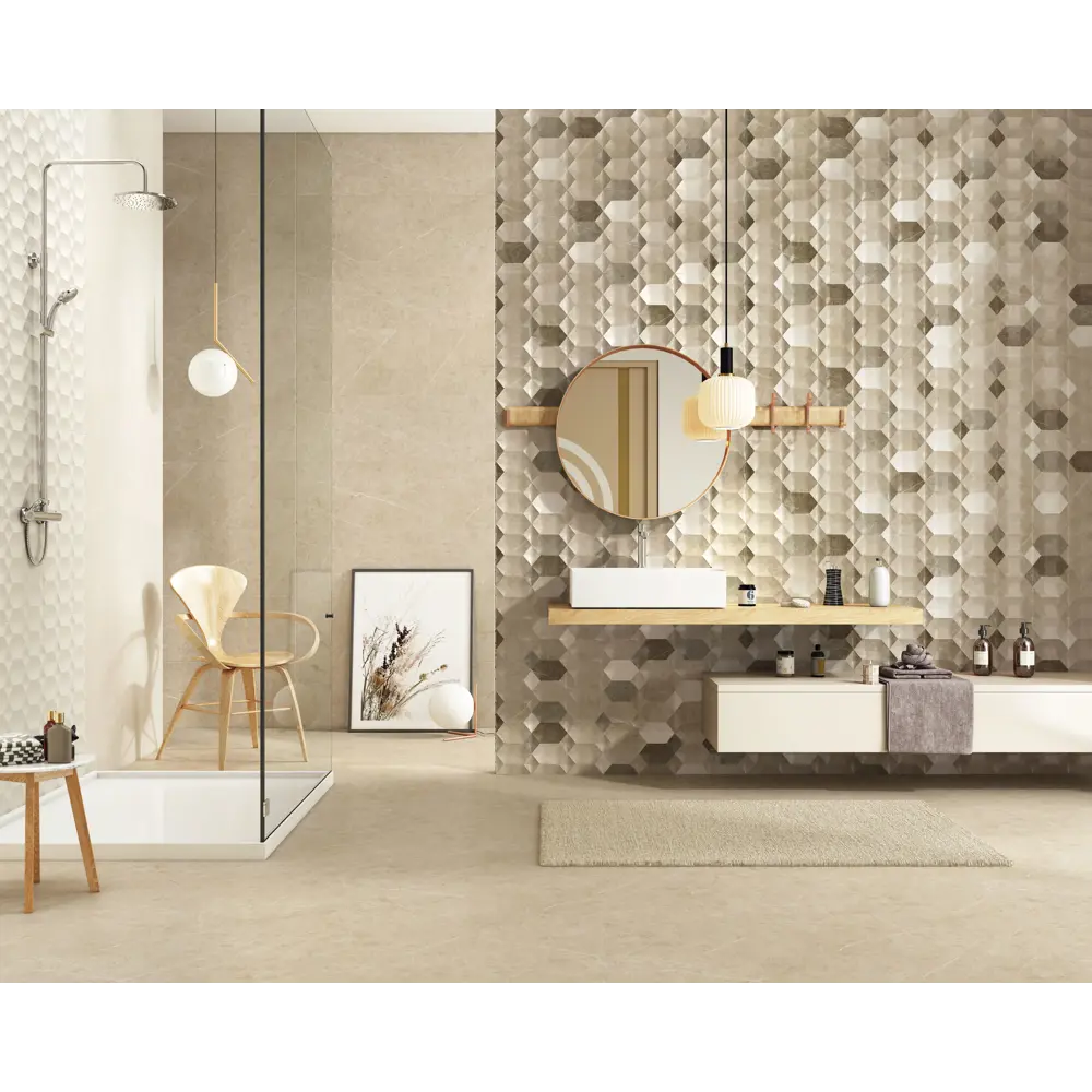 Фото 4 Керамическая плитка Gravita Divine 78801850 30x90см цвет бежевая