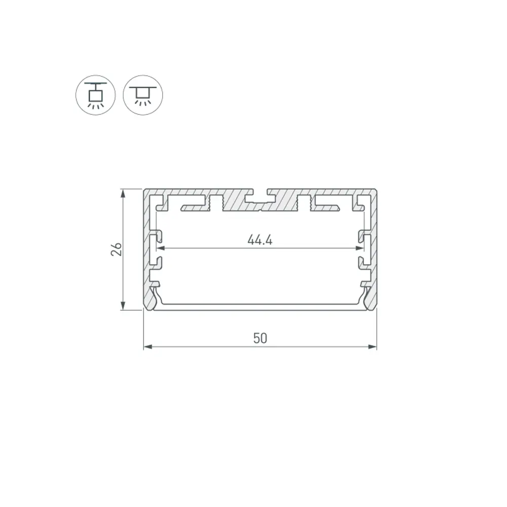 Фото 3 Профиль Arlight PLS-LOCK-W50-SMT-2000 ANOD 033772 Фото 3 Профиль Arlight PLS-LOCK-W50-SMT-2000 ANOD 033772