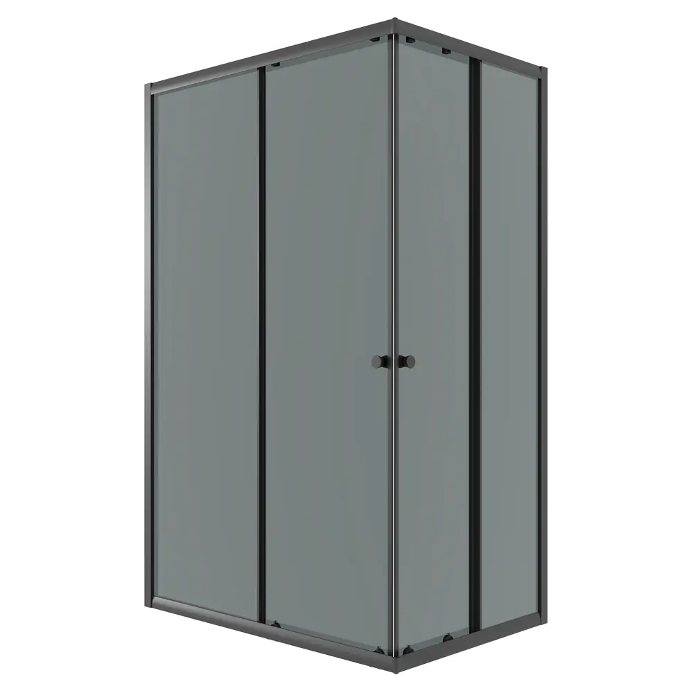 Фото Душевой уголок Keramastar Supra Night KR067052BP прямоугольник 120x80см черный профиль эффект стекла тонированный Фото Душевой уголок Keramastar Supra Night KR067052BP прямоугольник 120x80см черный профиль эффект стекла тонированный