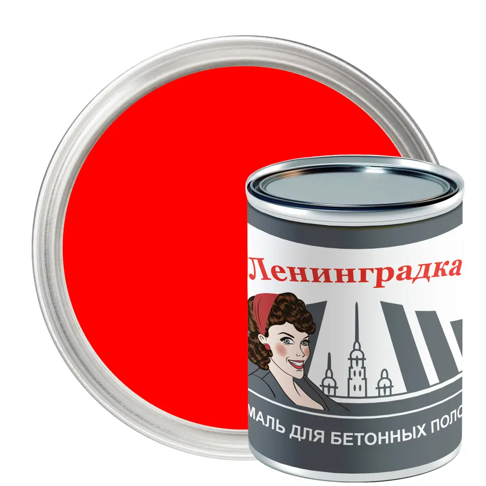 Фото 2 Краска для пола Ленинградка УТ000011948 цвет красный 0.8 л Фото 2 Краска для пола Ленинградка УТ000011948 цвет красный 0.8 л