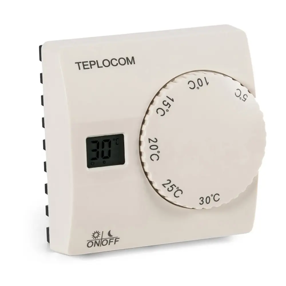 Фото 2 Термостат комнатный Teplocom TS-2AA/8A Бастион механический цвет белый Фото 2 Термостат комнатный Teplocom TS-2AA/8A Бастион механический цвет белый