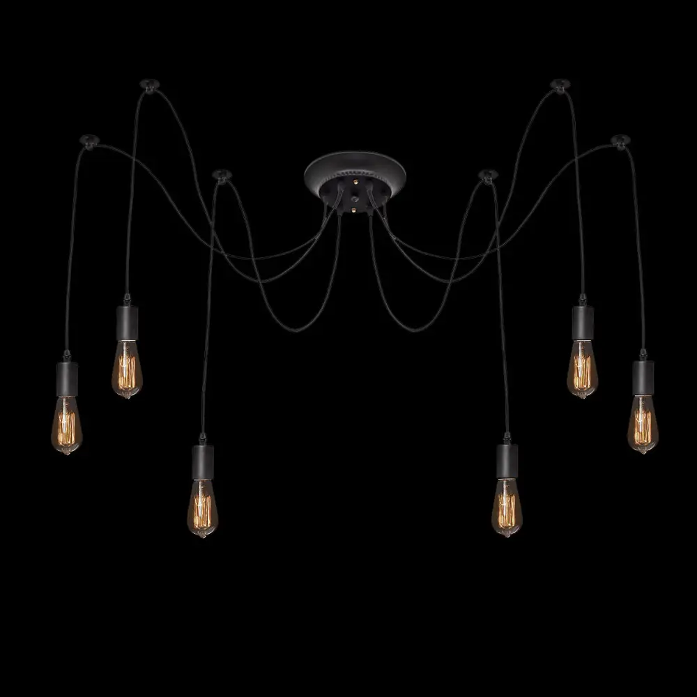 Фото 2 Люстра-паук Loft It Spider Lf_loft1162_6 6 ламп 9.4 м² цвет черный Фото 2 Люстра-паук Loft It Spider Lf_loft1162_6 6 ламп 9.4 м² цвет черный