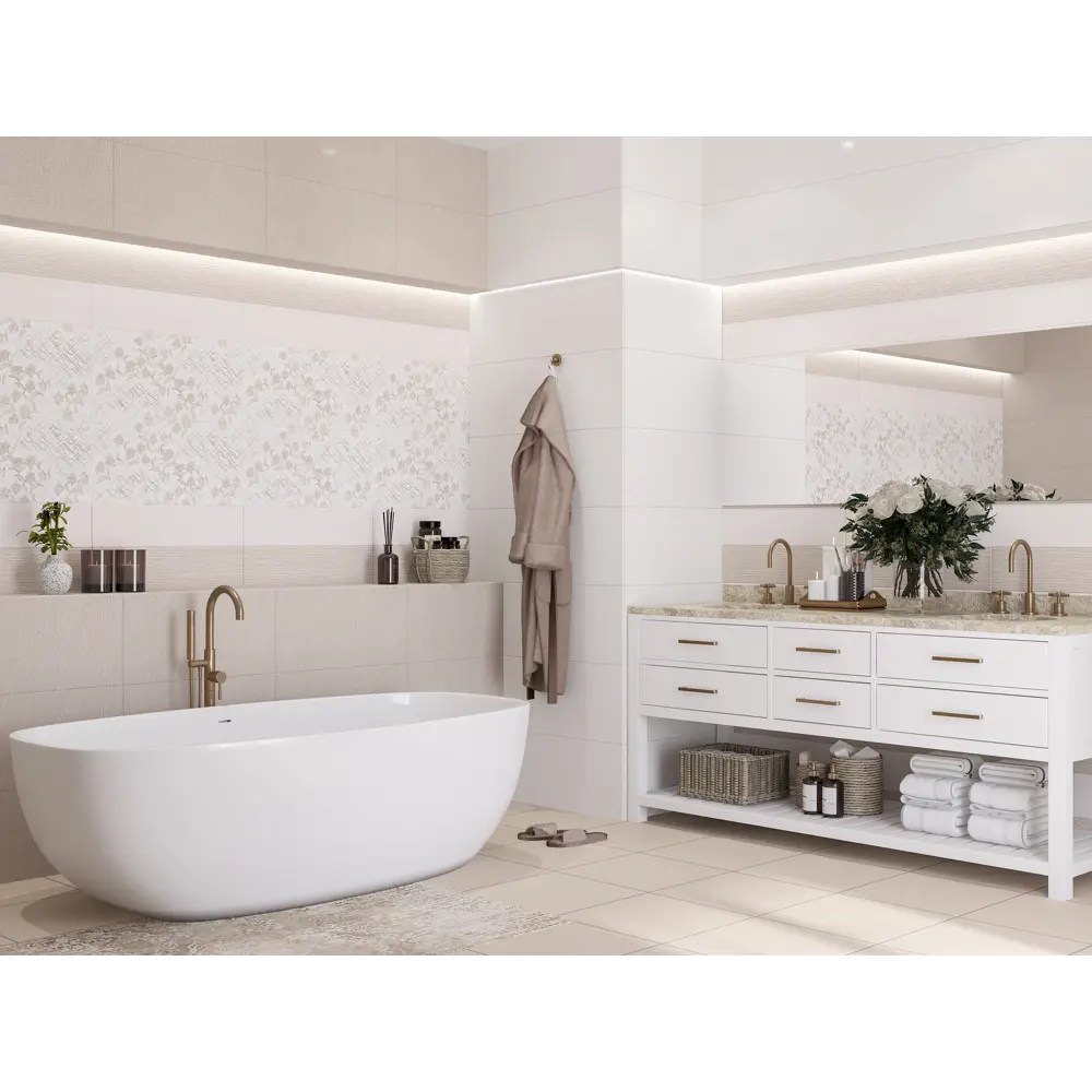 Фото Плитка напольная Azori Mallorca Beige Floor 420x420 бежевая 1.23м2, цена за упаковку Фото Плитка напольная Azori Mallorca Beige Floor 420x420 бежевая 1.23м2, цена за упаковку