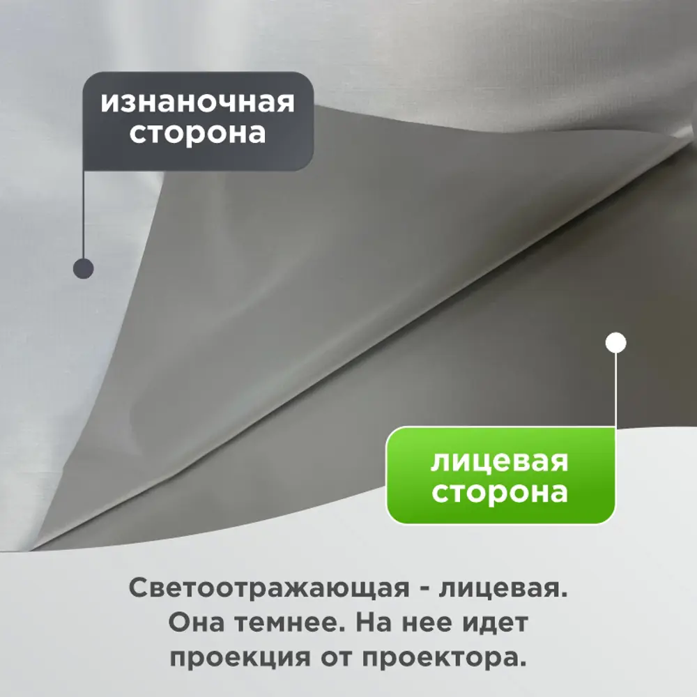 Фото 5 Проекционный экран Рекам Консалтинг 90" 199х112х0.02см серый