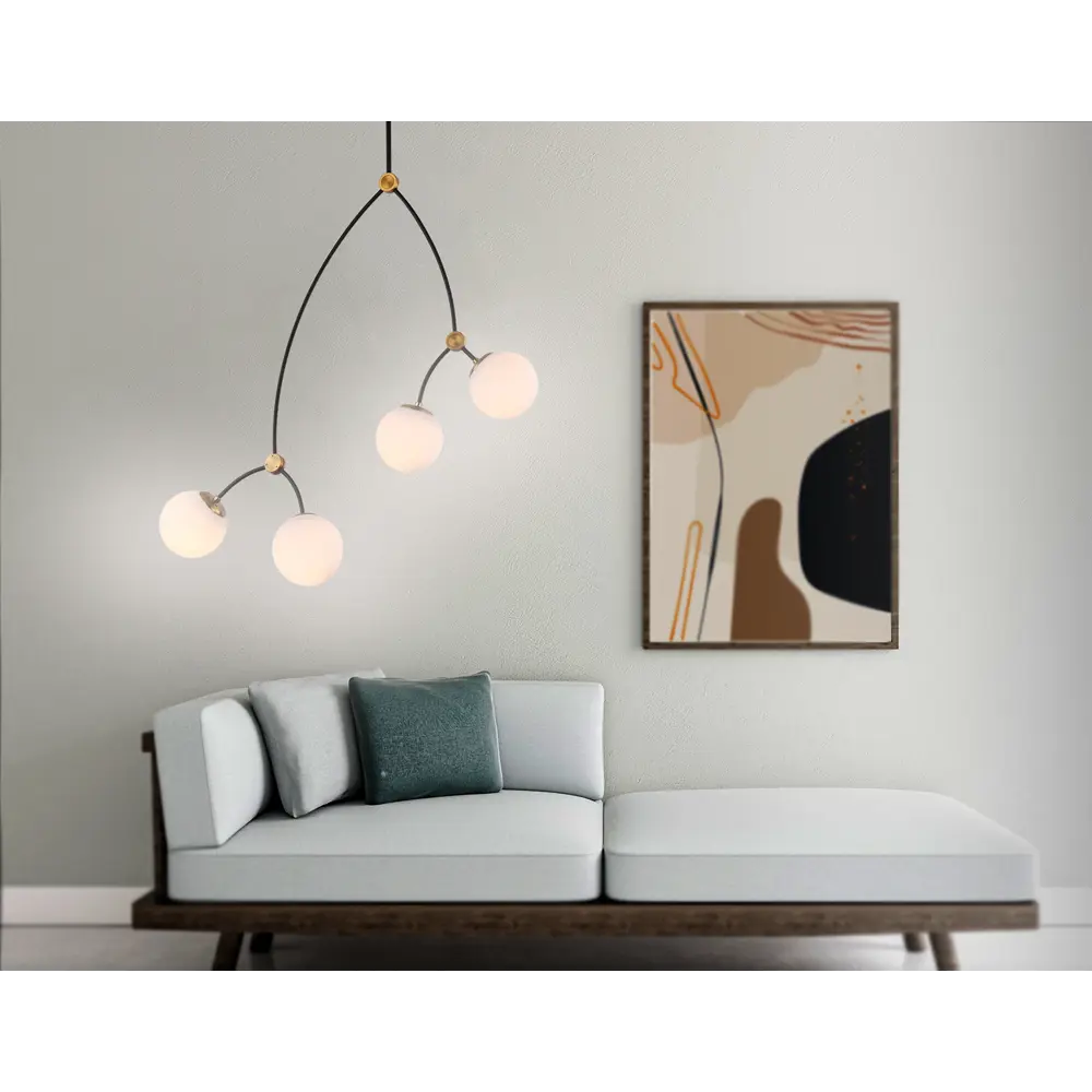 Фото 11 Люстра на штанге светодиодная Ambrella light Tr2575 10 м² нейтральный белый свет цвет черный Фото 11 Люстра на штанге светодиодная Ambrella light Tr2575 10 м² нейтральный белый свет цвет черный