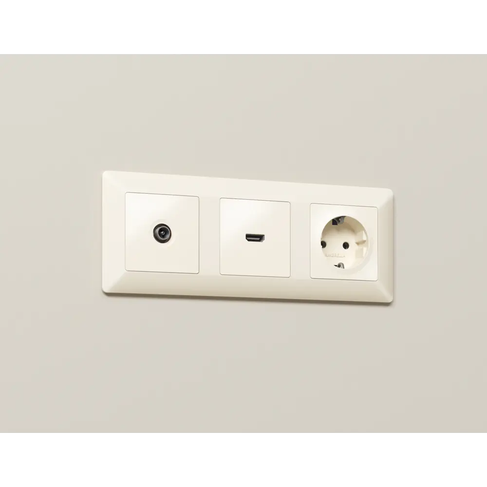 Фото 2 Накладка для HDMI розетки Ambrella volt Alfa AP3340 цвет бежевый матовый Фото 2 Накладка для HDMI розетки Ambrella volt Alfa AP3340 цвет бежевый матовый