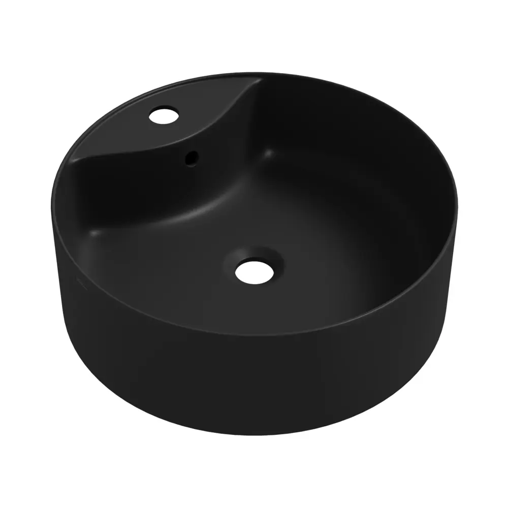 Фото 2 Раковина накладная для ванной Wellsee Praxis 32940700S 46 см цвет матовый черный