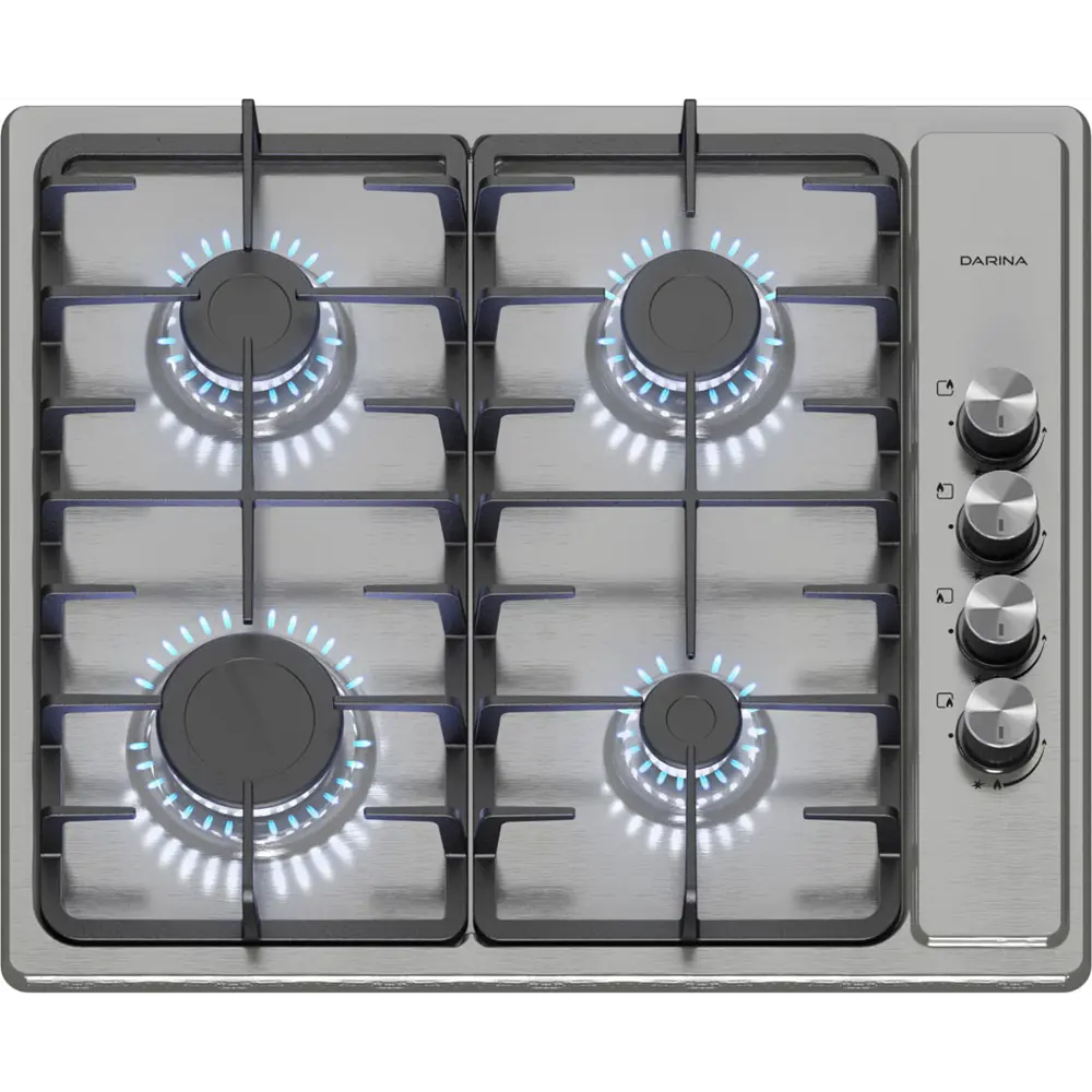 Фото 2 Газовая варочная панель Darina 1T1 BGM 341 12 X 59 см 4 конфорки цвет нержавеющая сталь 269276 Фото 2 Газовая варочная панель Darina 1T1 BGM 341 12 X 59 см 4 конфорки цвет нержавеющая сталь 269276