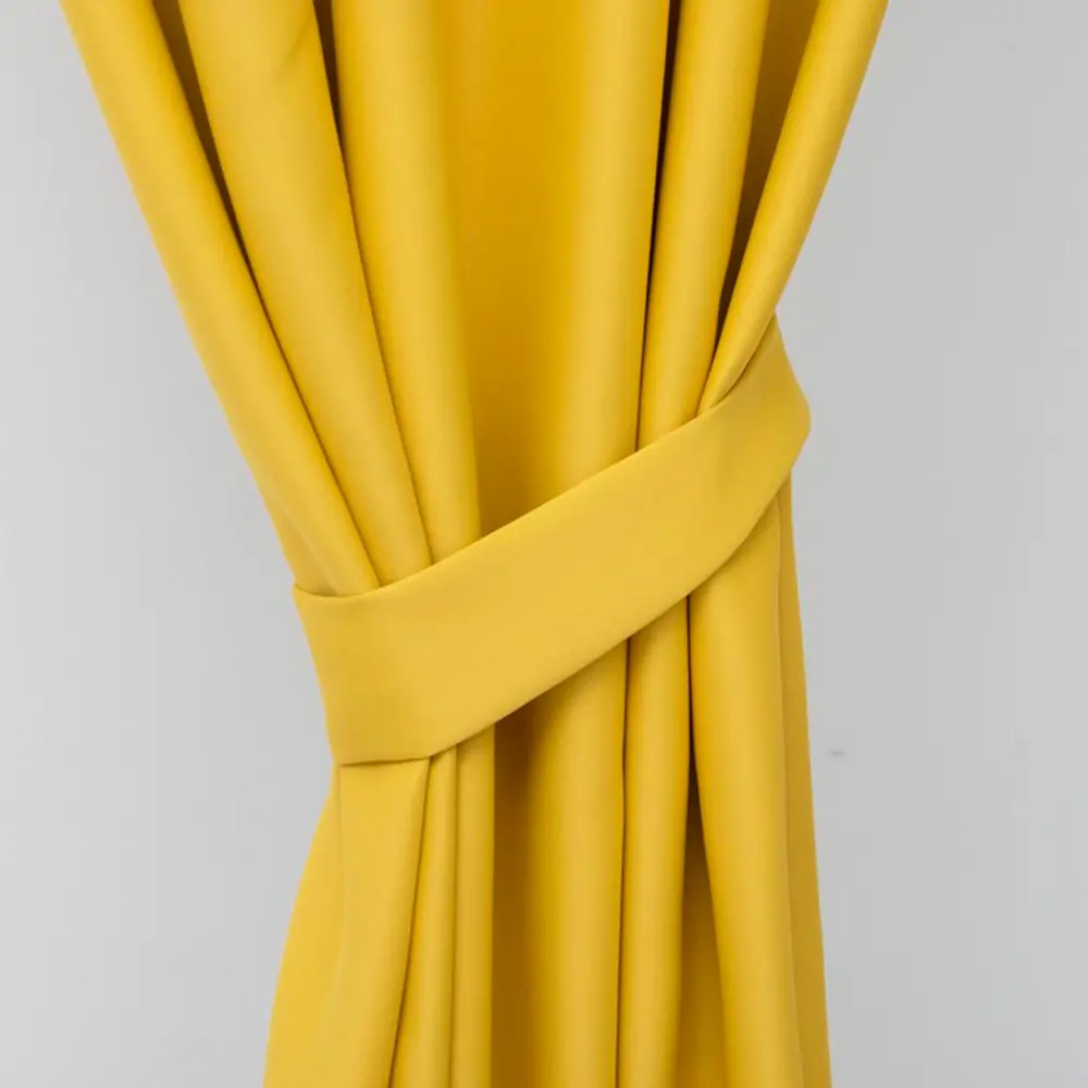 Фото 3 Штора Этель 3277226 на шторной ленте, 250x135 см, цвет желтый