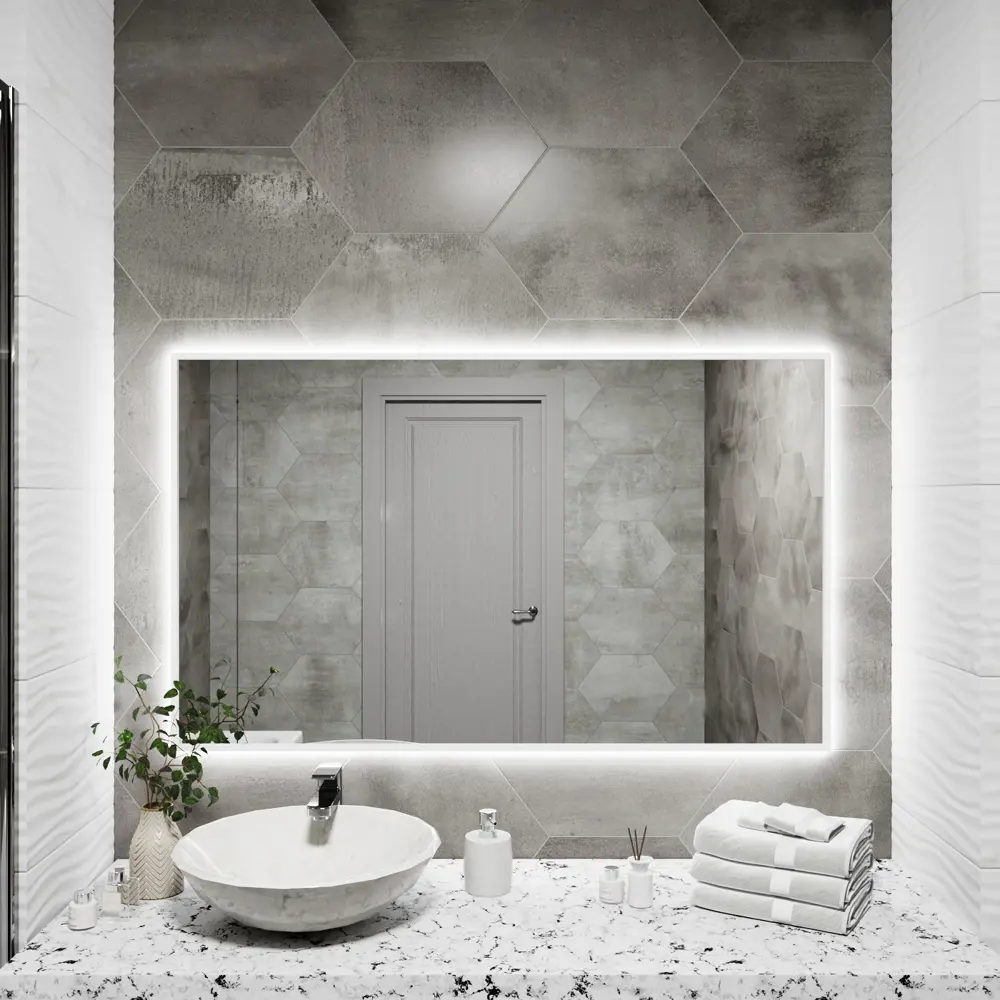 Фото 2 Зеркало со встроенной подсветкой One mirror 13080бсх 80x130 см Фото 2 Зеркало со встроенной подсветкой One mirror 13080бсх 80x130 см