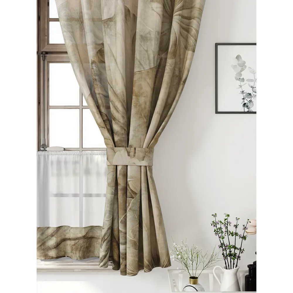 Фото 5 Комплект штор Comfy way CW705102-160 на шторной ленте 160x150 см цвет светло-бежевый, светло-бежевый, слоновая кость Фото 5 Комплект штор Comfy way CW705102-160 на шторной ленте 160x150 см цвет светло-бежевый, светло-бежевый, слоновая кость