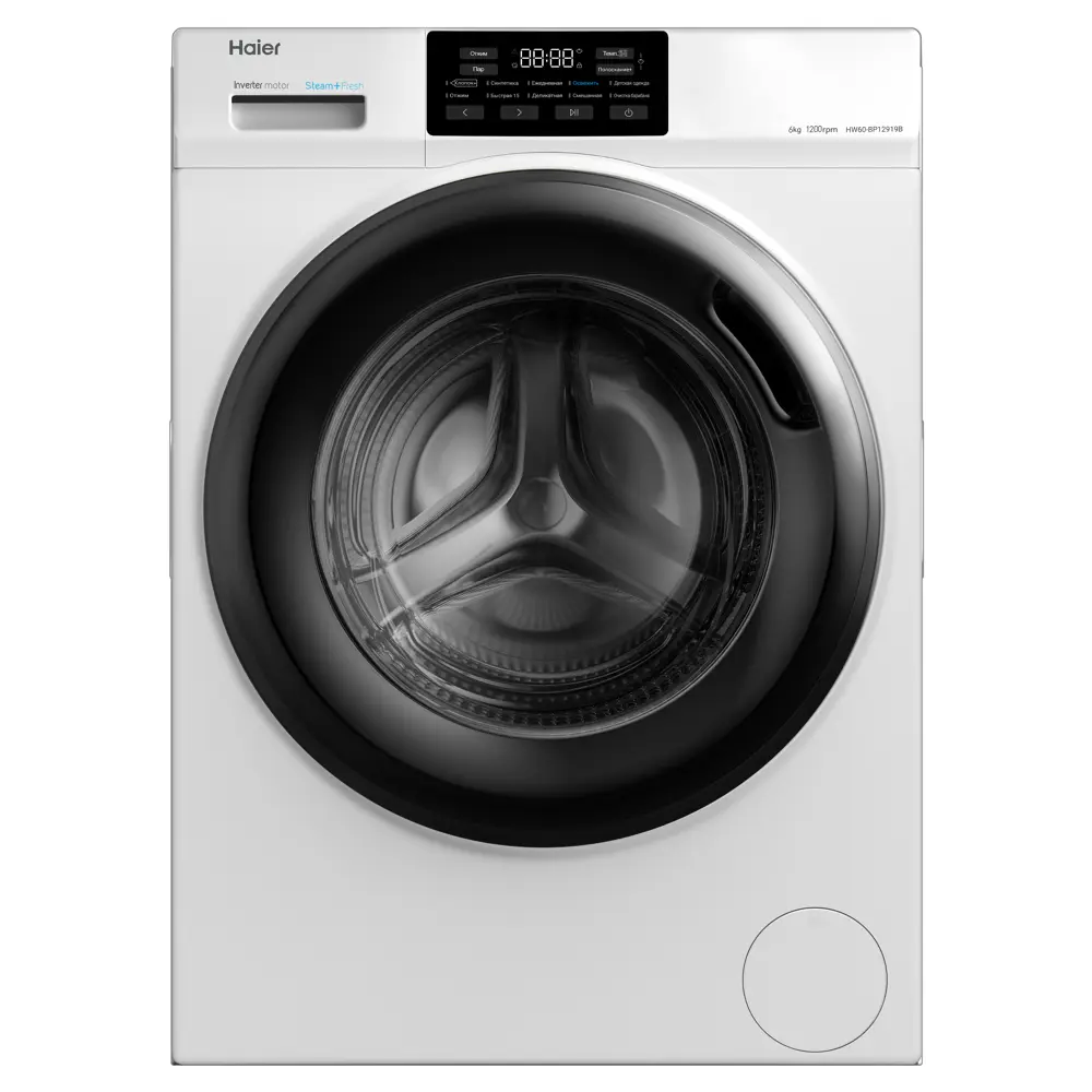 Фото Стиральная машина Haier Hw60-bp12919b 59.5x85x38 см 6 кг цвет черный, белый Фото Стиральная машина Haier Hw60-bp12919b 59.5x85x38 см 6 кг цвет черный, белый