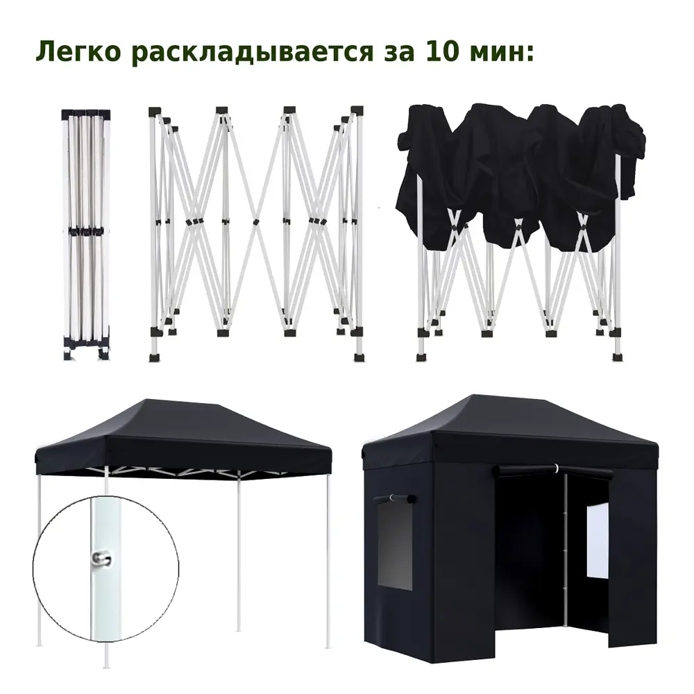 Фото 7 Тент садовый Green Glade 4322 300x200 cм полиэстер черный Фото 7 Тент садовый Green Glade 4322 300x200 cм полиэстер черный