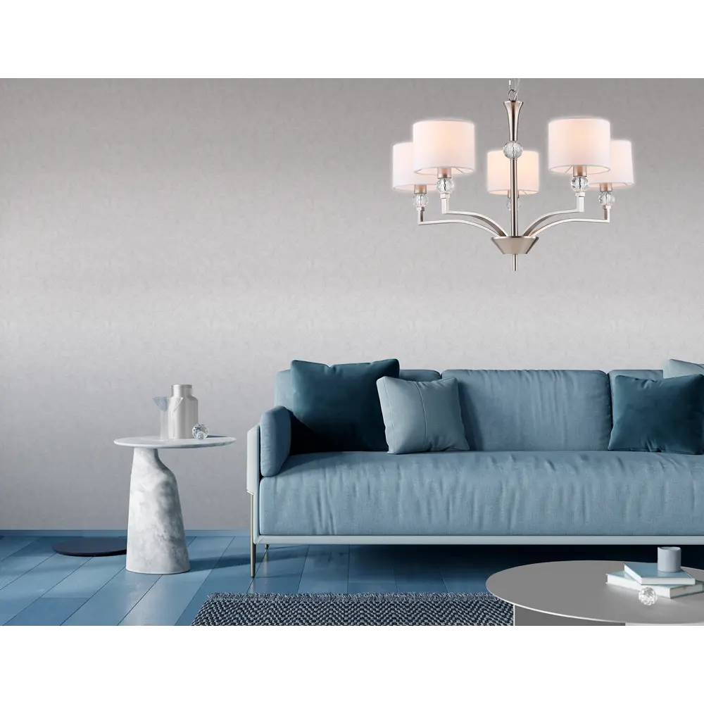 Фото 8 Люстра подвесная Ambrella light High light Lh71121 5 ламп 20 м² цвет белый, никель
