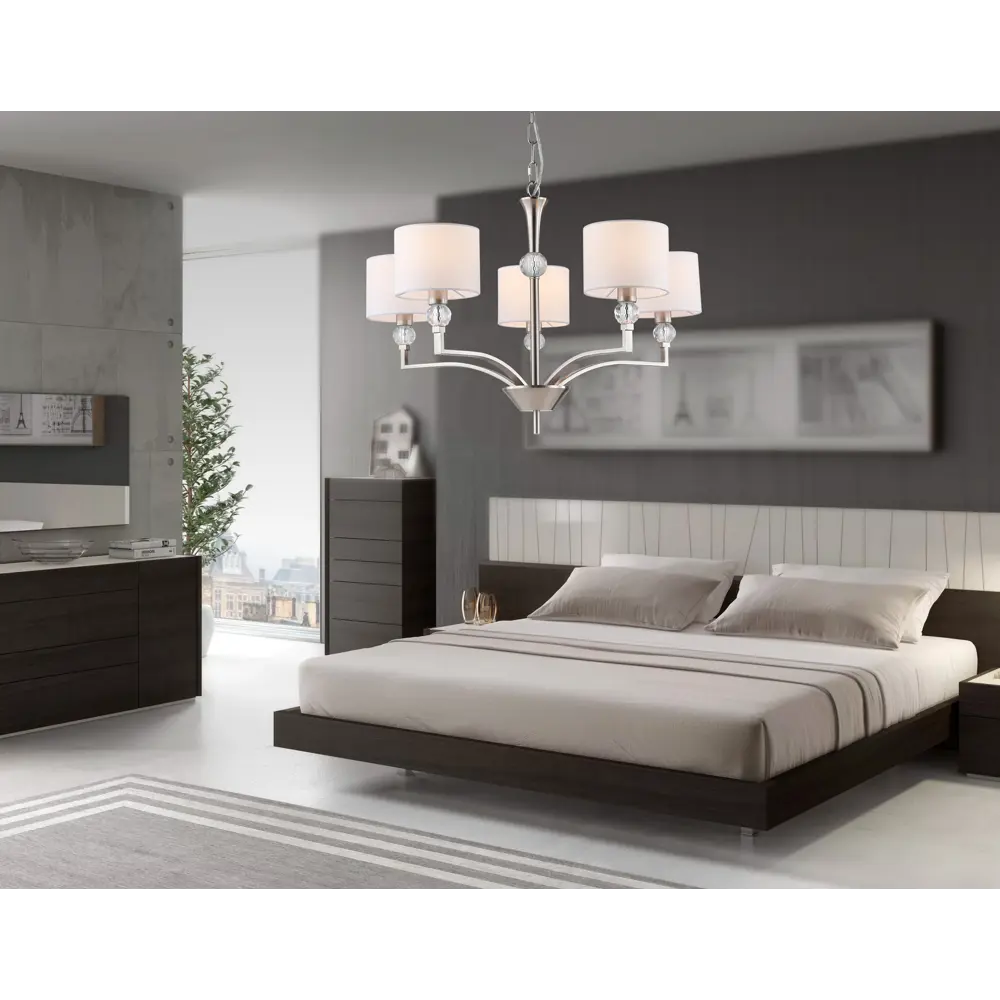 Фото 7 Люстра подвесная Ambrella light High light Lh71121 5 ламп 20 м² цвет белый, никель