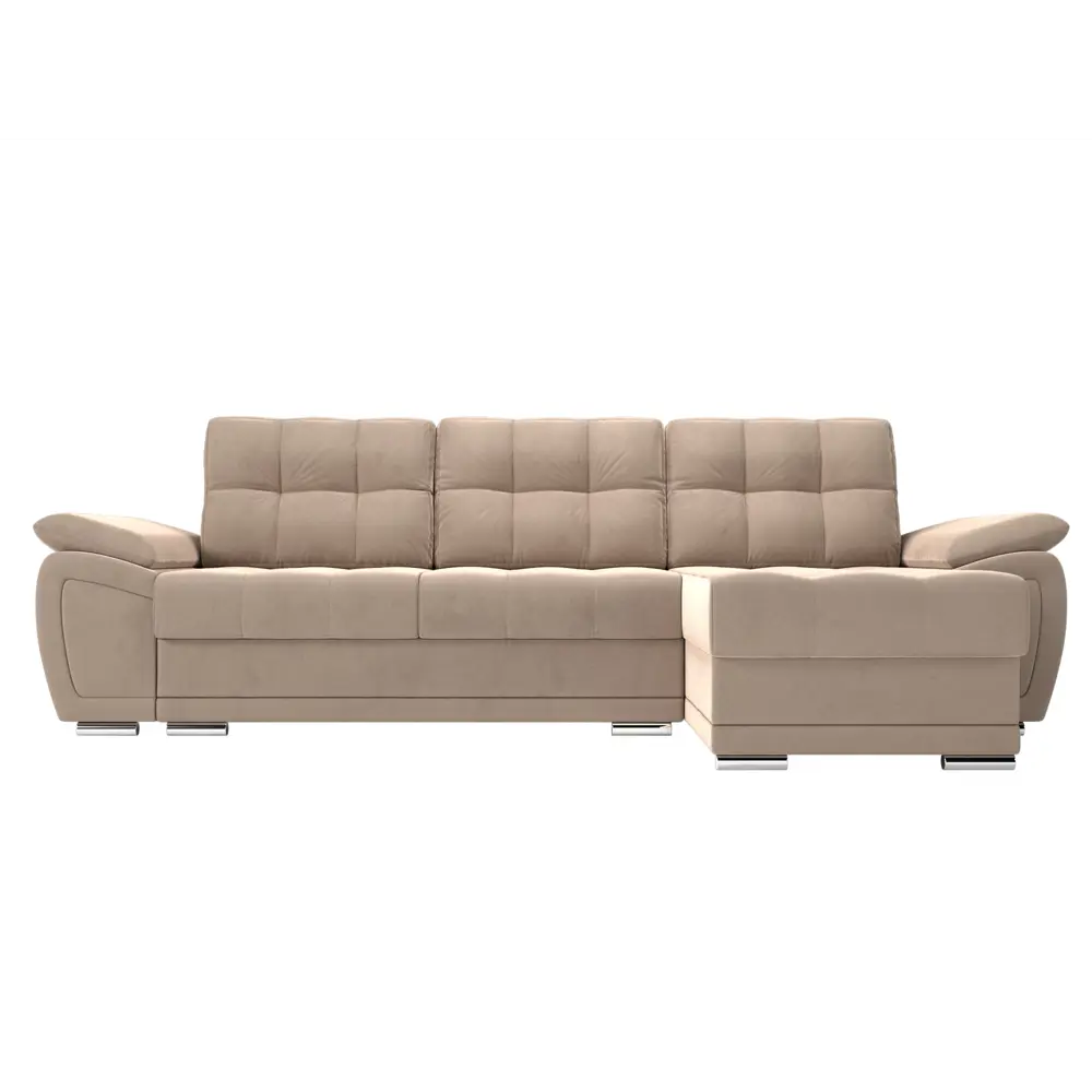 Фото 2 Диван Лига диванов Нэстор 264x74x147 см велюр цвет бежевый