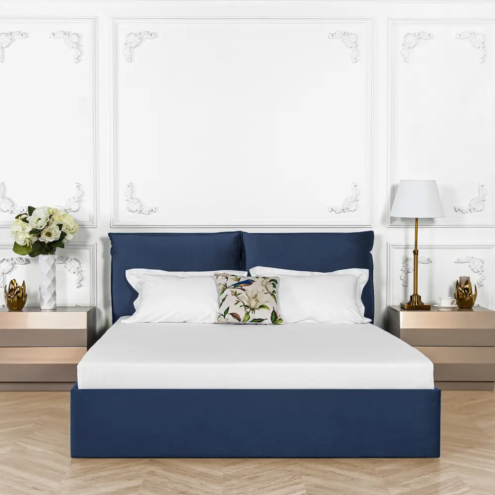 Фото 3 Кровать Dg-home Эстетика 186x97x206 см цвет темно-синий Фото 3 Кровать Dg-home Эстетика 186x97x206 см цвет темно-синий