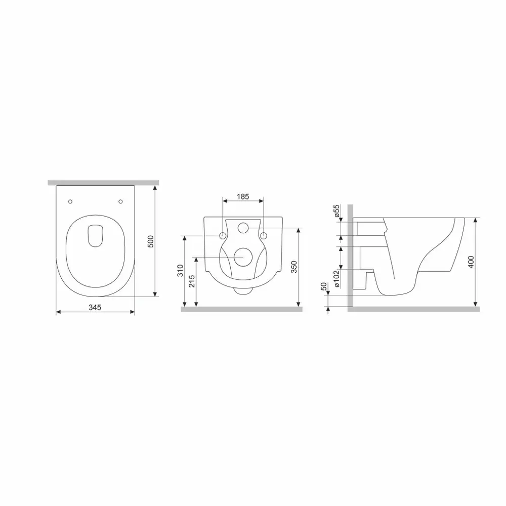 Фото 8 Комплект инсталляция Damixa Prime M с подвесным унитазом Jupiter без ободка микролифт с клавишей черной матовой Фото 8 Комплект инсталляция Damixa Prime M с подвесным унитазом Jupiter без ободка микролифт с клавишей черной матовой