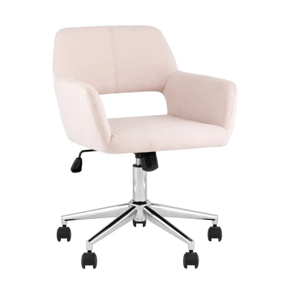 Фото 4 Офисное кресло Stool group ROSS 56x84x55 см рогожка цвет светло-розовый Фото 4 Офисное кресло Stool group ROSS 56x84x55 см рогожка цвет светло-розовый