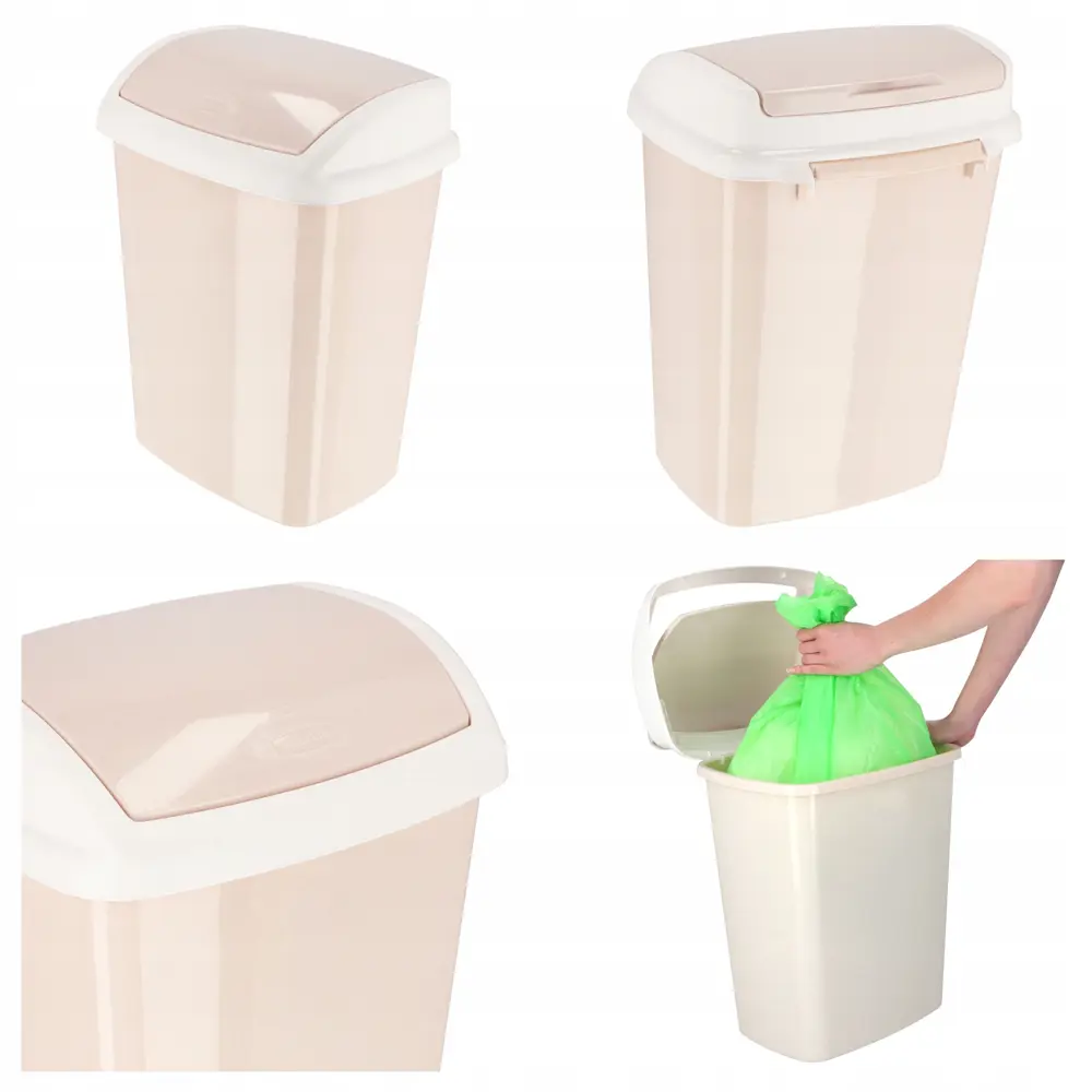 Фото 3 Мусорное ведро 25 л Curver 182982 полипропилен цвет бежевый Фото 3 Мусорное ведро 25 л Curver 182982 полипропилен цвет бежевый