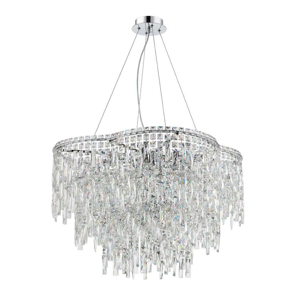 Фото Люстра подвесная Crystal lux Abril Cu_0020_312 12 ламп 19 м² цвет хром Фото Люстра подвесная Crystal lux Abril Cu_0020_312 12 ламп 19 м² цвет хром