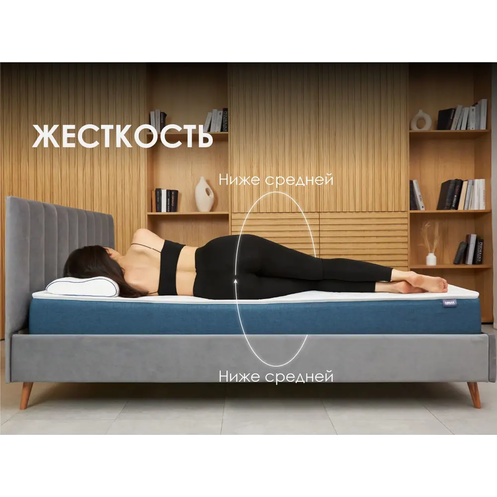 Фото 5 Матрас Димакс Практик Базис 500 90x200x19 см независимый пружинный блок, односпальный Фото 5 Матрас Димакс Практик Базис 500 90x200x19 см независимый пружинный блок, односпальный