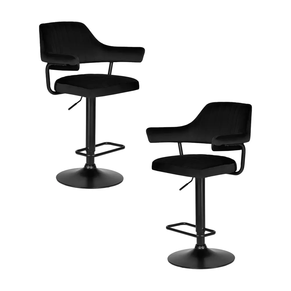 Фото Комплект барных стульев 2 шт Dobrin Charly black lm-5019 61x120x54 см цвет черный Фото Комплект барных стульев 2 шт Dobrin Charly black lm-5019 61x120x54 см цвет черный
