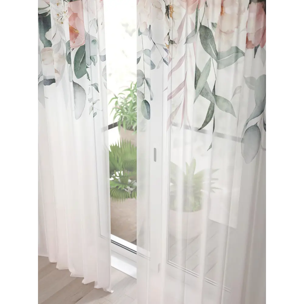 Фото 3 Тюль Comfy Way Алоуна - 147 CW580147-240 150x240 см на шторной ленте цвет бежевый 2 шт