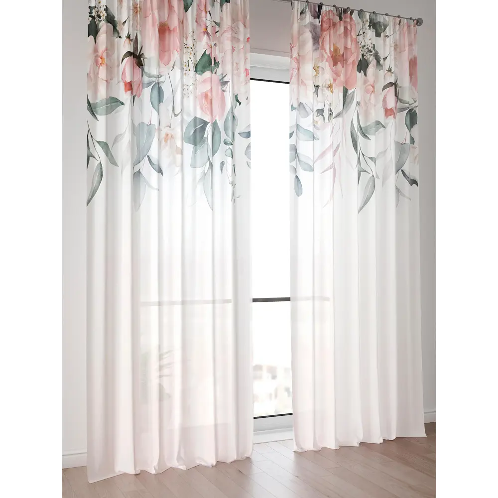 Фото 2 Тюль Comfy Way Алоуна - 147 CW580147-240 150x240 см на шторной ленте цвет бежевый 2 шт