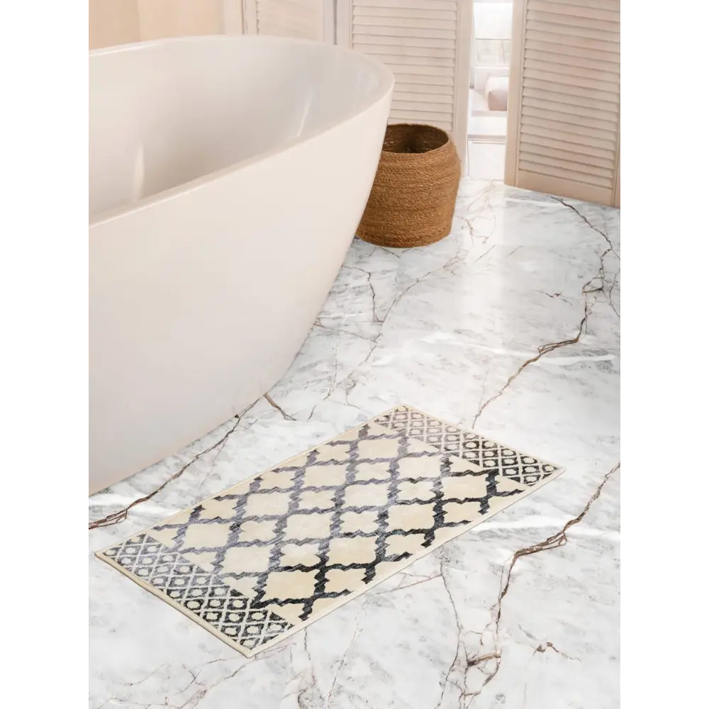 Фото Коврик для ванной комнаты Arya Home Collection 8680943078605 100x60см цвет серый серебристый Фото Коврик для ванной комнаты Arya Home Collection 8680943078605 100x60см цвет серый серебристый