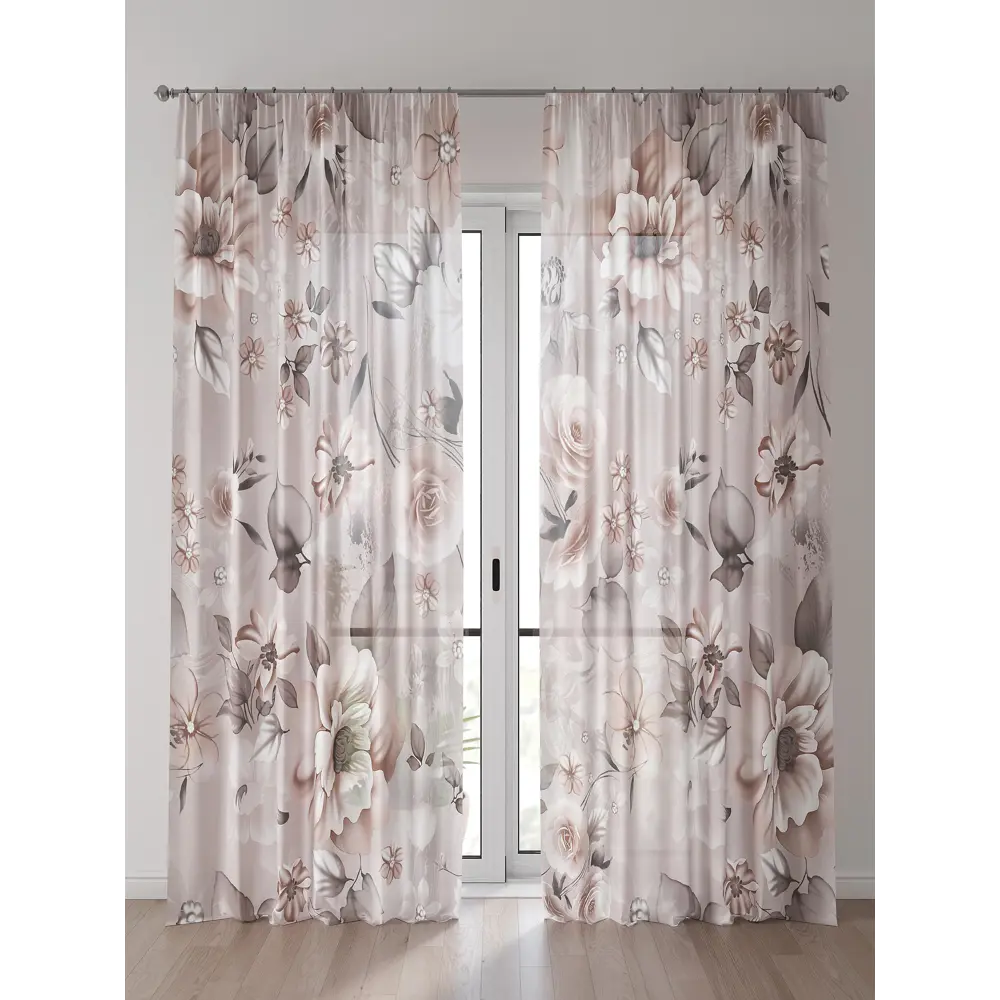 Фото Тюль Comfy Way Алоуна - 24 CW580024-240 150x240 см на шторной ленте цвет серый 2 шт Фото Тюль Comfy Way Алоуна - 24 CW580024-240 150x240 см на шторной ленте цвет серый 2 шт