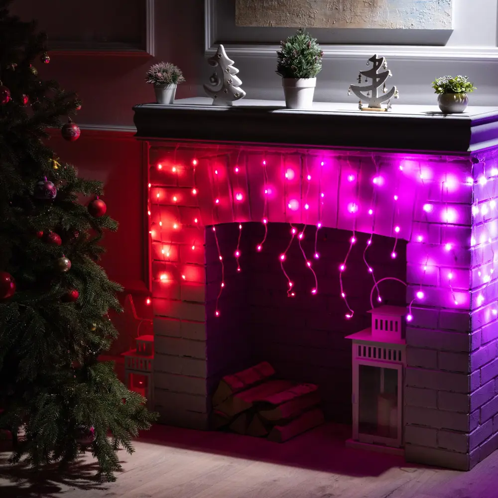 Фото 4 Электрогирлянда комнатная Luazon lighting 9423172 бахрома 2x2 м 99 ламп прозрачный 1 режимов работы Фото 4 Электрогирлянда комнатная Luazon lighting 9423172 бахрома 2x2 м 99 ламп прозрачный 1 режимов работы