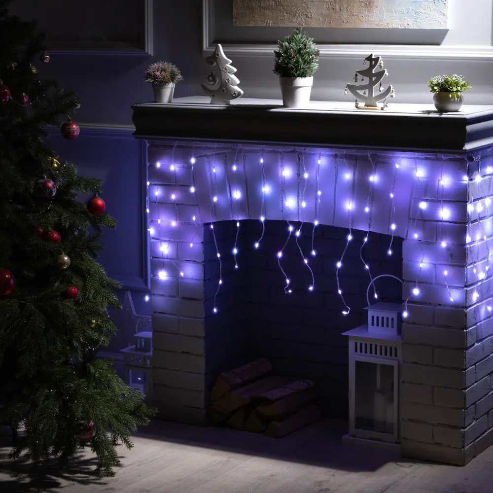 Фото 6 Электрогирлянда комнатная Luazon lighting 9423172 бахрома 2x2 м 99 ламп прозрачный 1 режимов работы Фото 6 Электрогирлянда комнатная Luazon lighting 9423172 бахрома 2x2 м 99 ламп прозрачный 1 режимов работы