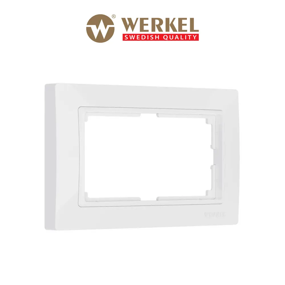Фото Рамка для двойной розетки Werkel Snabb basic цвет белый