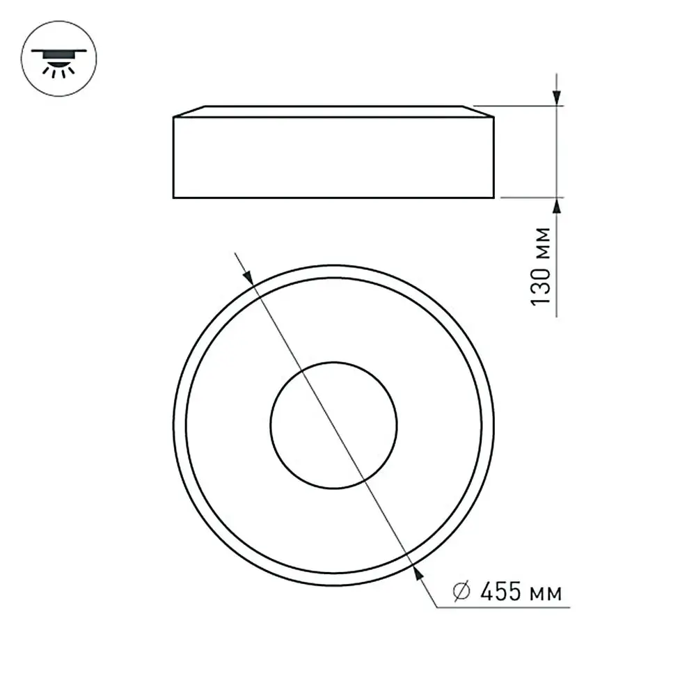 Фото 5 Светильник настенно-потолочный светодиодный Arlight Tor ring 7 м² теплый белый (желтый) свет цвет белый Фото 5 Светильник настенно-потолочный светодиодный Arlight Tor ring 7 м² теплый белый (желтый) свет цвет белый