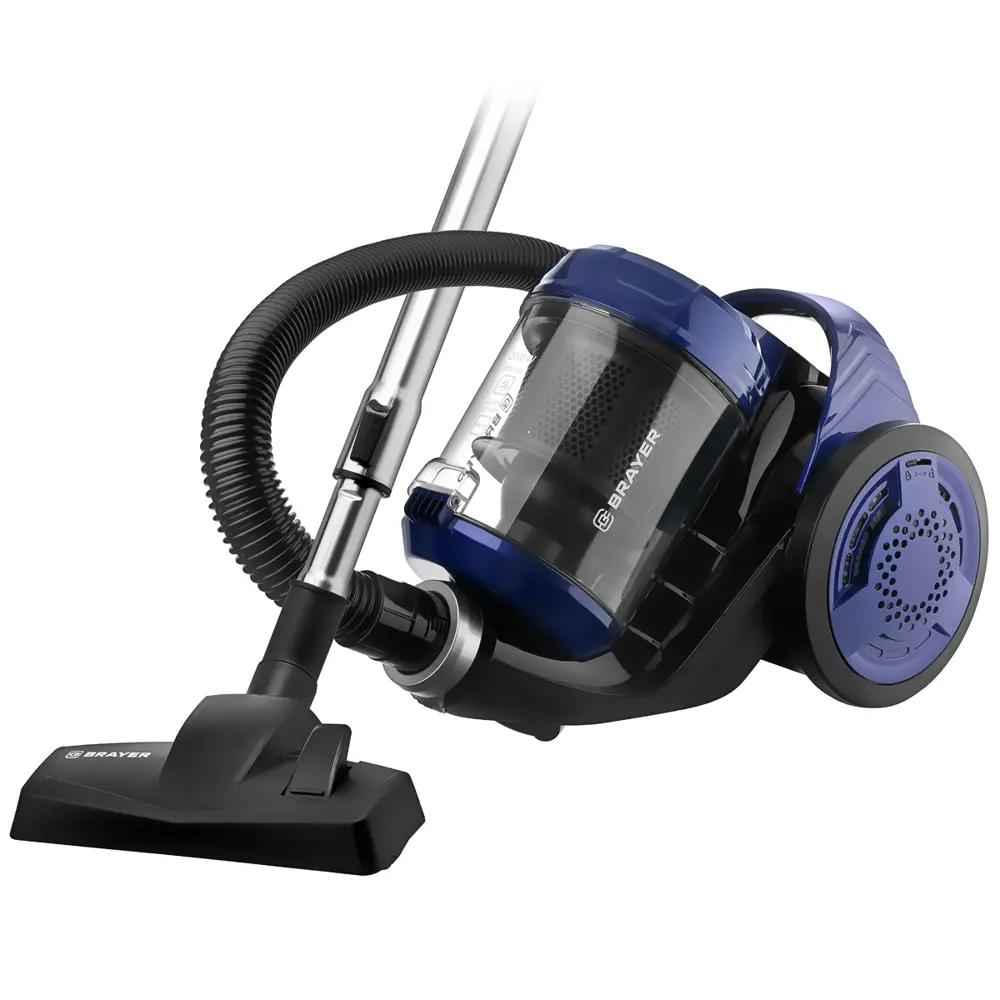 Фото Пылесос с контейнером Brayer Br4203 2000 Вт 3.5 л цвет синий Фото Пылесос с контейнером Brayer Br4203 2000 Вт 3.5 л цвет синий
