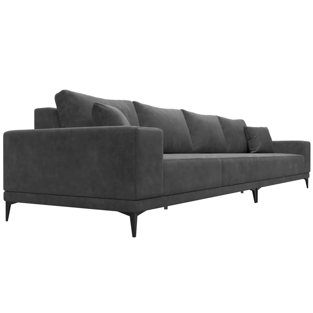 Фото 3 Диван прямой Льюес Лонг Лига диванов 126707 354x88x103 см велюр цвет brut 16 темно-серый Фото 3 Диван прямой Льюес Лонг Лига диванов 126707 354x88x103 см велюр цвет brut 16 темно-серый