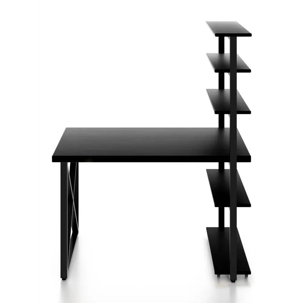 Фото Стол Solarius loft с 5 полками столешница 40 мм 60x145x140 см крестообразные ножки сосна цвет оникс Фото Стол Solarius loft с 5 полками столешница 40 мм 60x145x140 см крестообразные ножки сосна цвет оникс